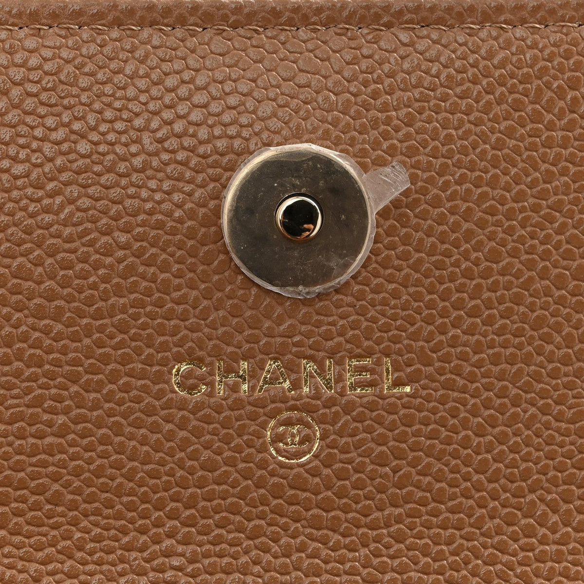 Caviar Quilted Business Affinity Clutch With Chain Flap Dark Beige