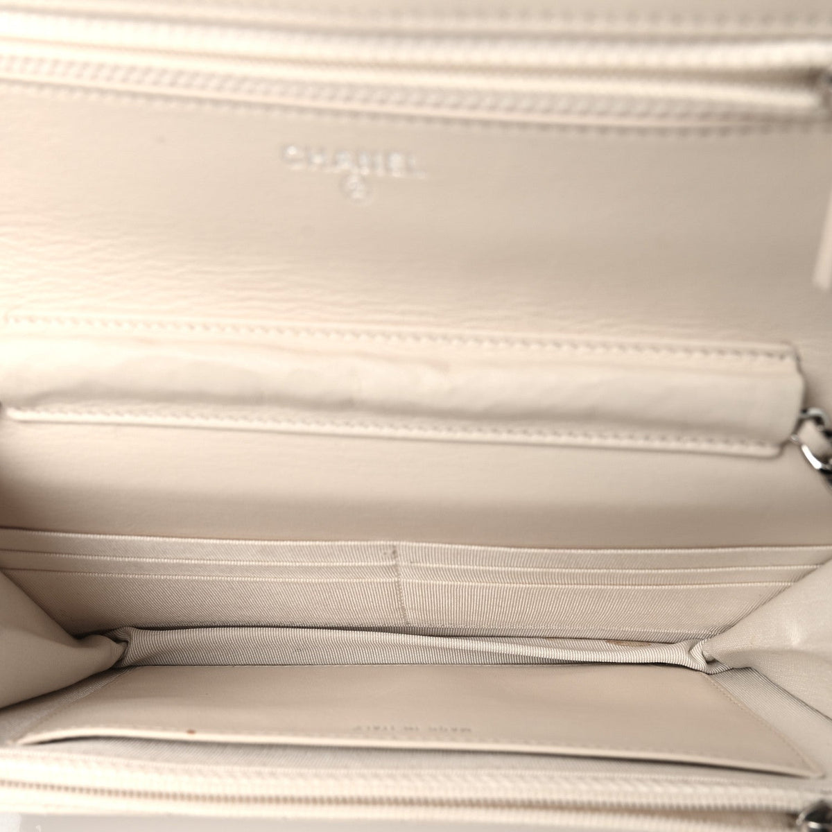 Lambskin Reissue Wallet On Chain WOC White