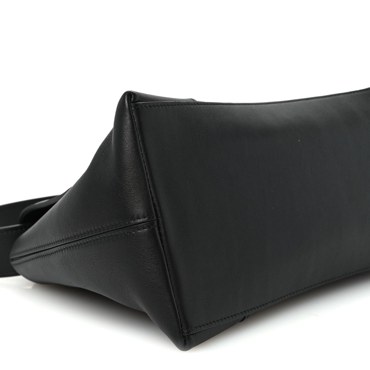 Grained Calfskin Monochrome M Downtown Shoulder Bag Black