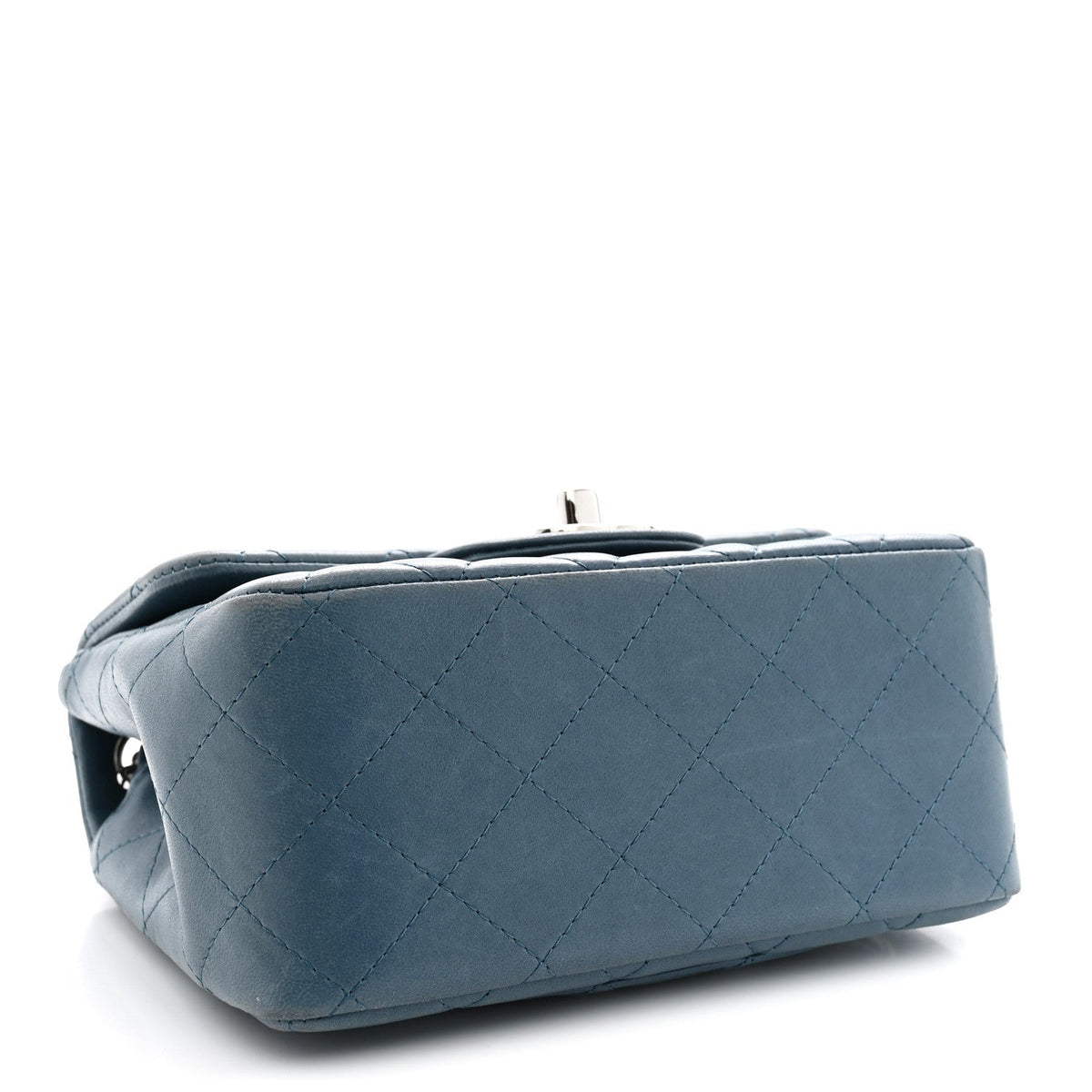Lambskin Quilted Mini Square Flap Blue