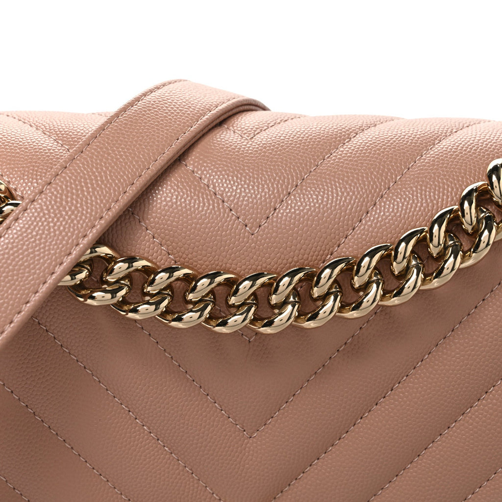 Caviar Chevron Quilted Medium Boy Flap Beige