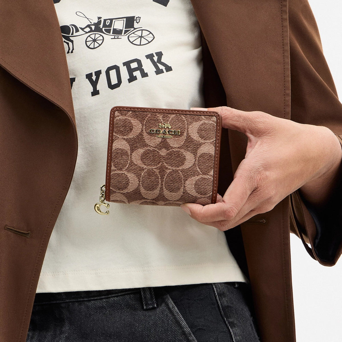 Coach Outlet Snap Wallet In Signature Chenille