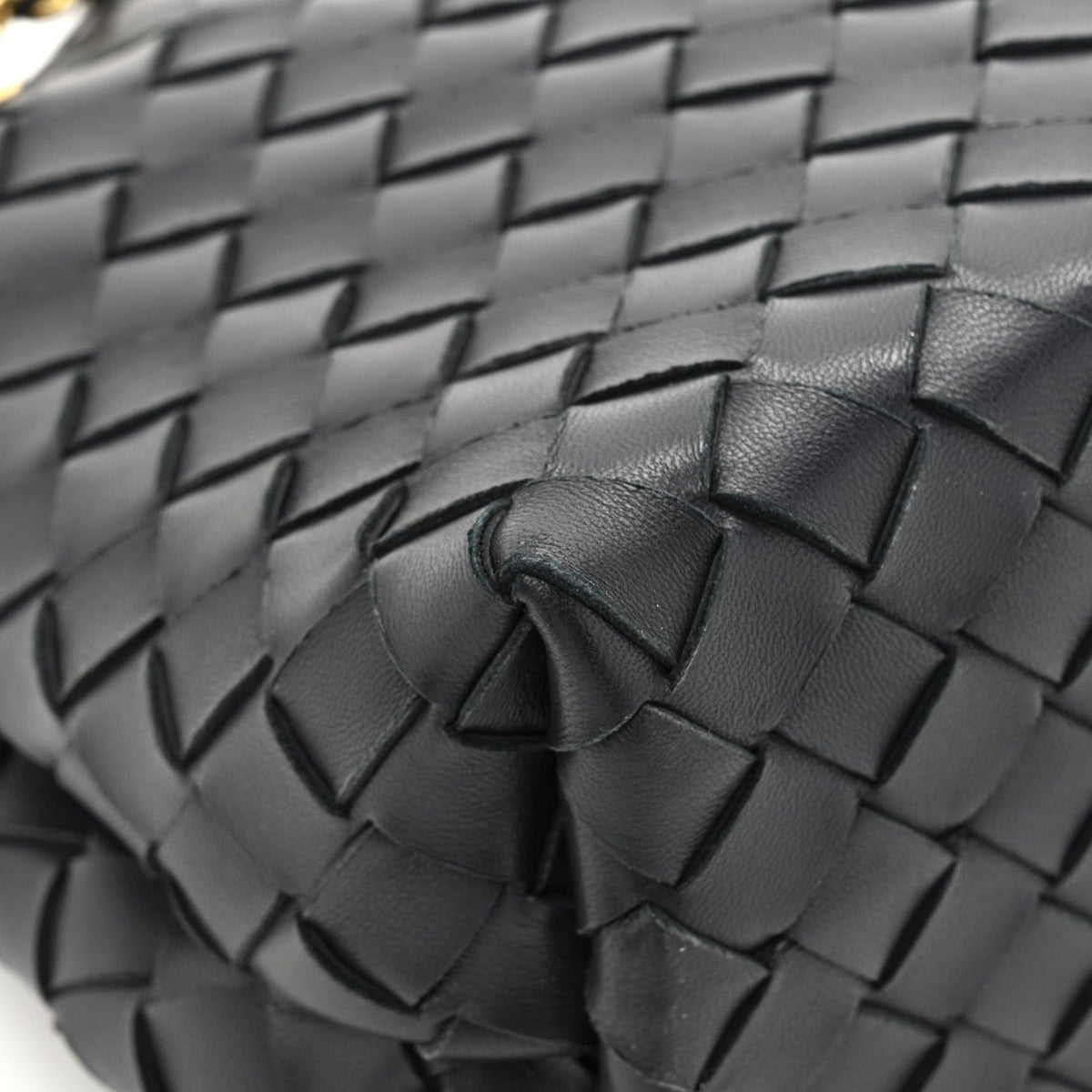Nappa Intrecciato Small Andiamo With Chain Shoulder Bag Nocturnal