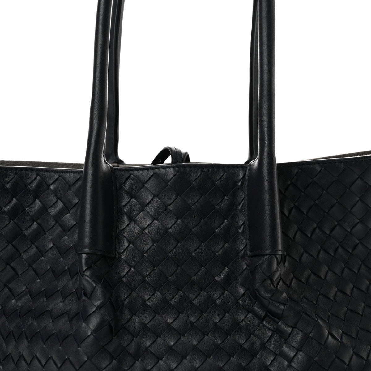 Calfskin Intrecciato Pinacoteca Reversible Tote Midnight Basalt