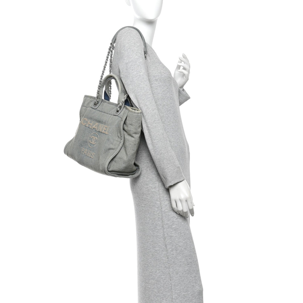 Denim Small Deauville Tote Light Blue