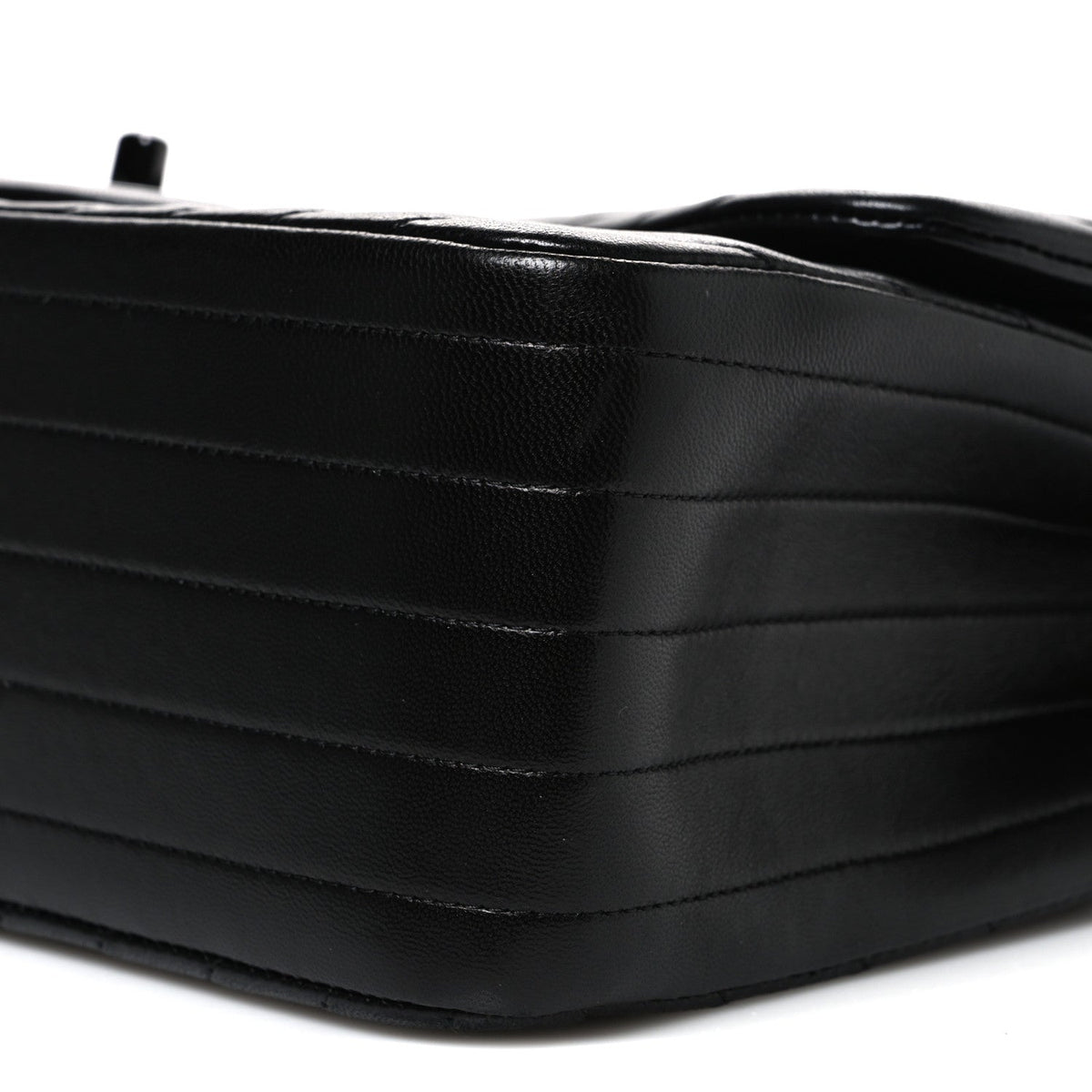 Lambskin Chevron Quilted Jumbo Double Flap So Black