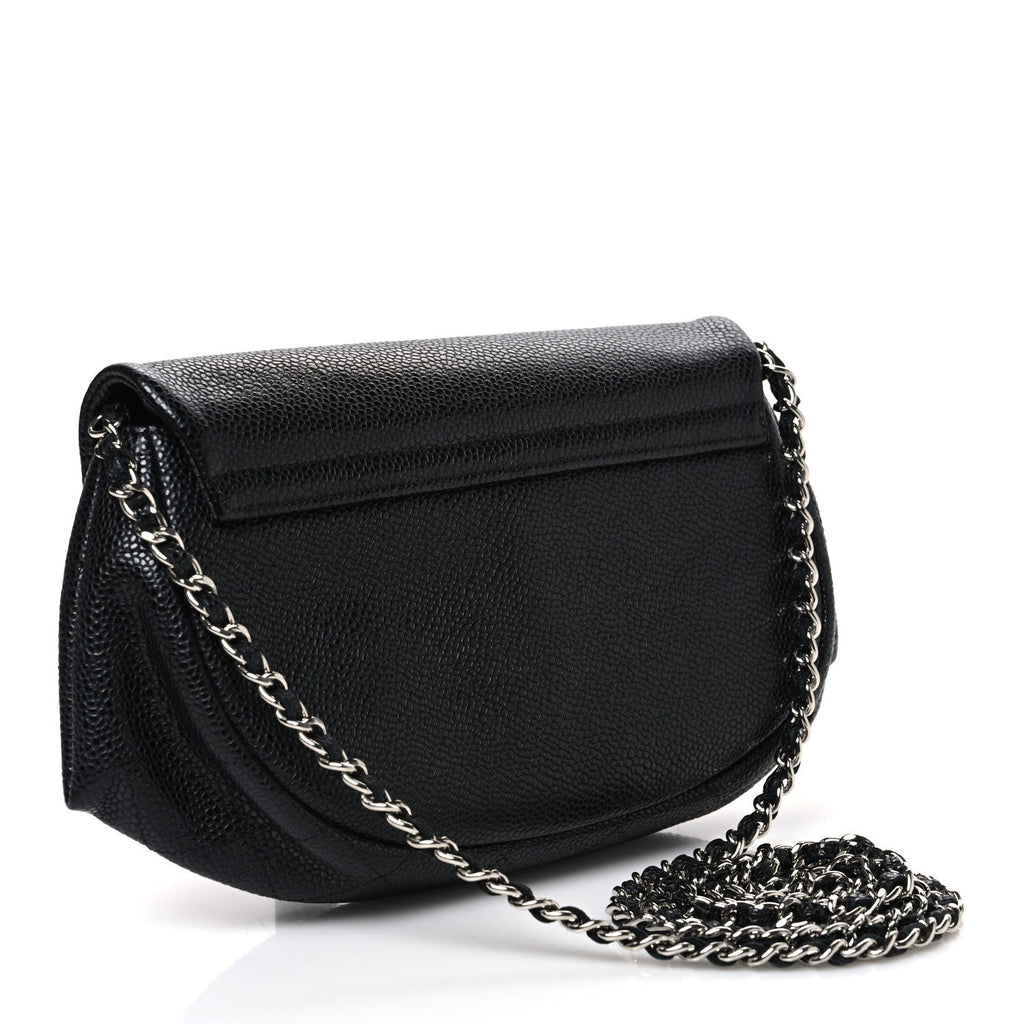 Caviar Half Moon Wallet On Chain WOC Black