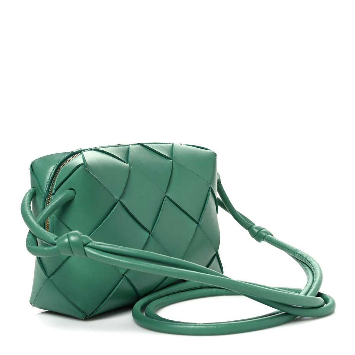 Lambskin Maxi Intrecciato Small Cassette Camera Bag Mermaid