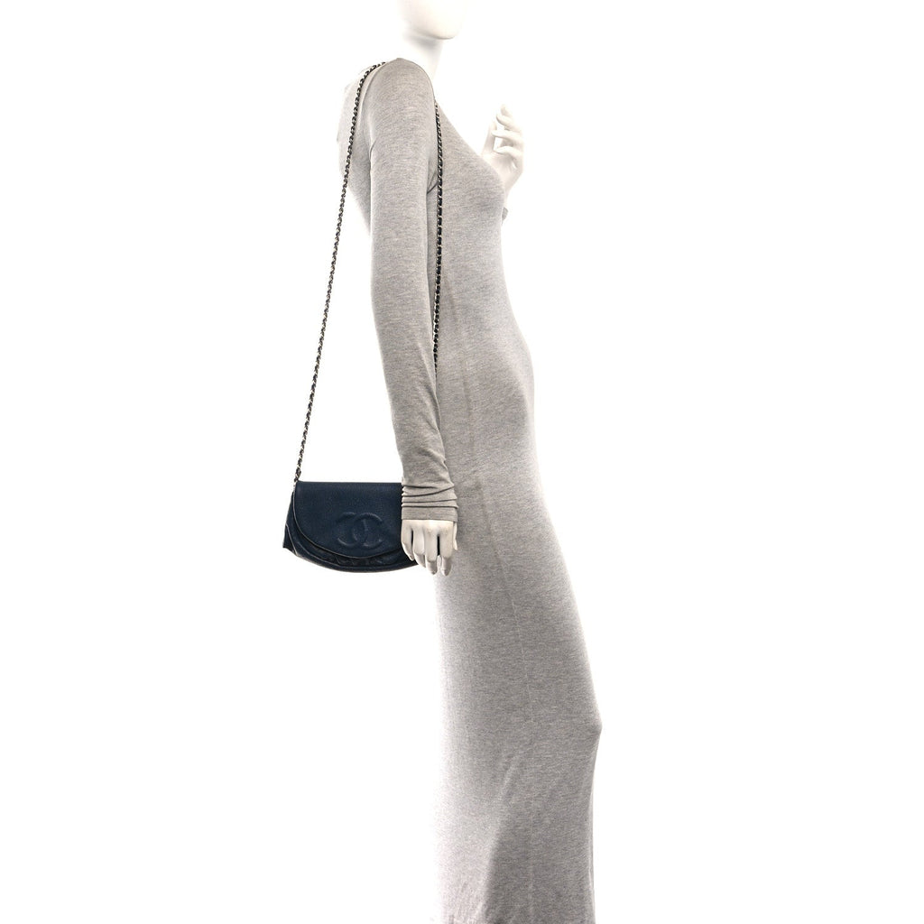 Caviar Half Moon Wallet On Chain WOC Navy