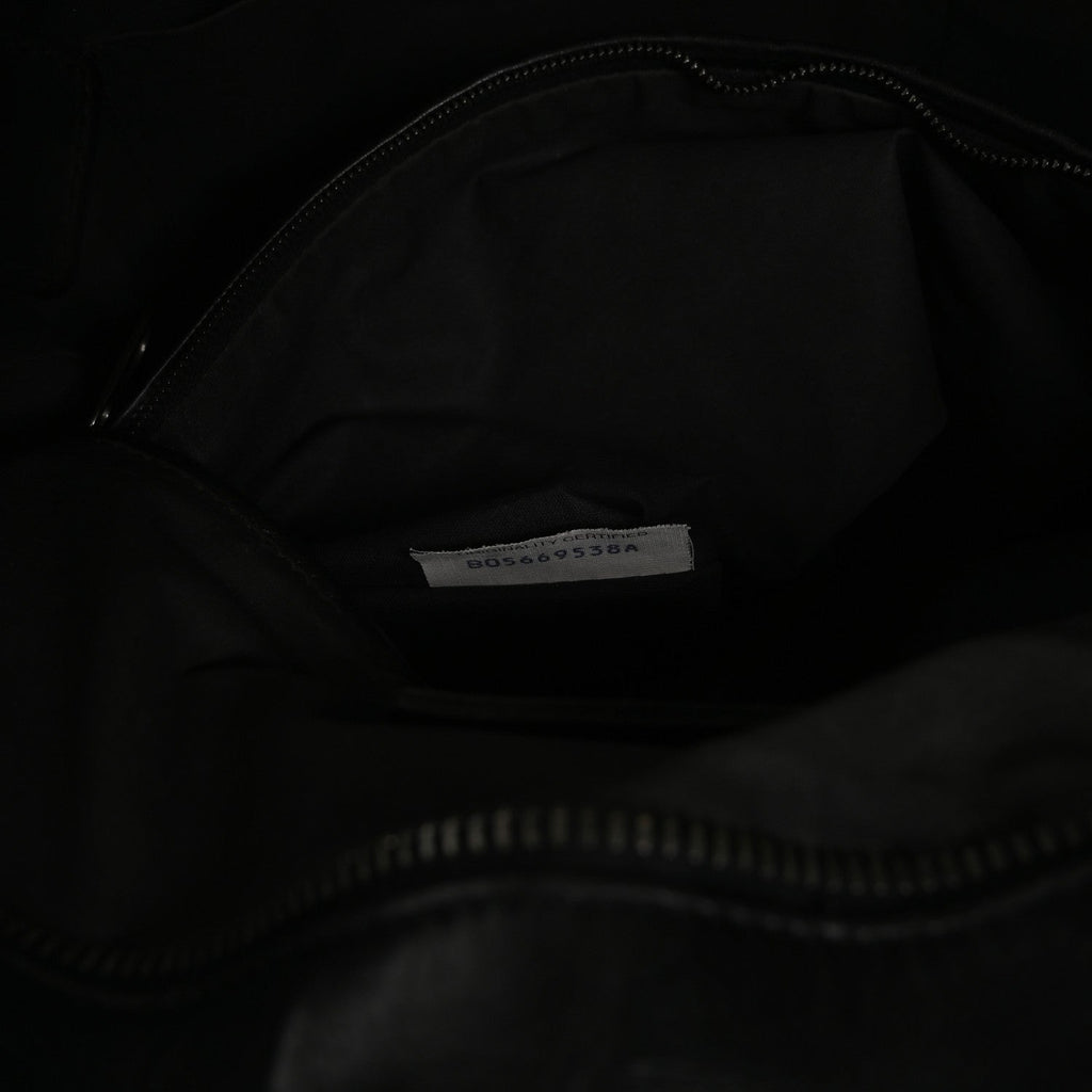 Nappa Intrecciato Front Pocket Convertible Tote  Black