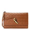 Nappa Intrecciato Andiamo Pouch On Strap Tannin