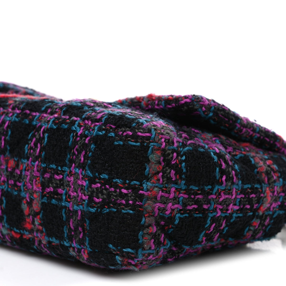 Tweed Quilted Medium Chanel 19 Flap Black Blue Purple