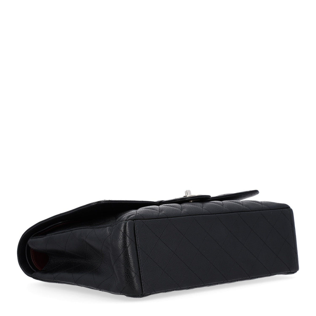 Caviar Quilted Maxi Double Flap Black