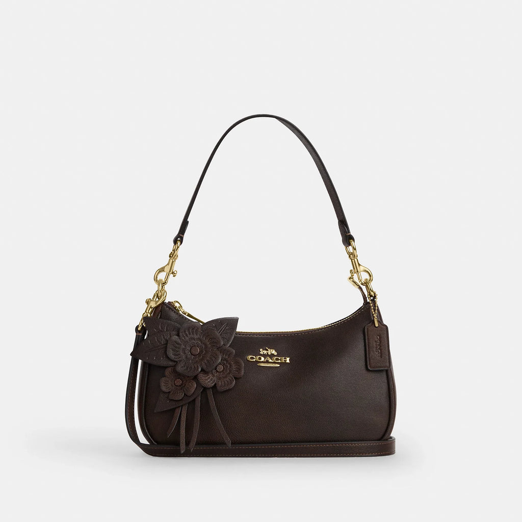 Coach Outlet Teri Shoulder Bag With Floral Applique