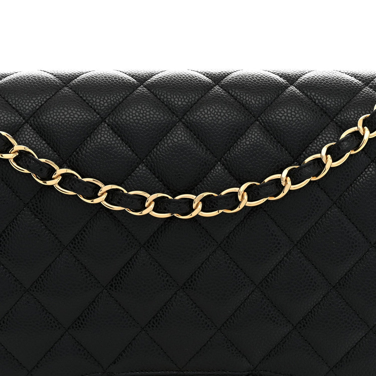 Caviar Quilted Maxi Double Flap Black