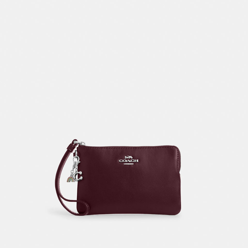 Coach Outlet Boxed Corner Zip Wristlet With Charms