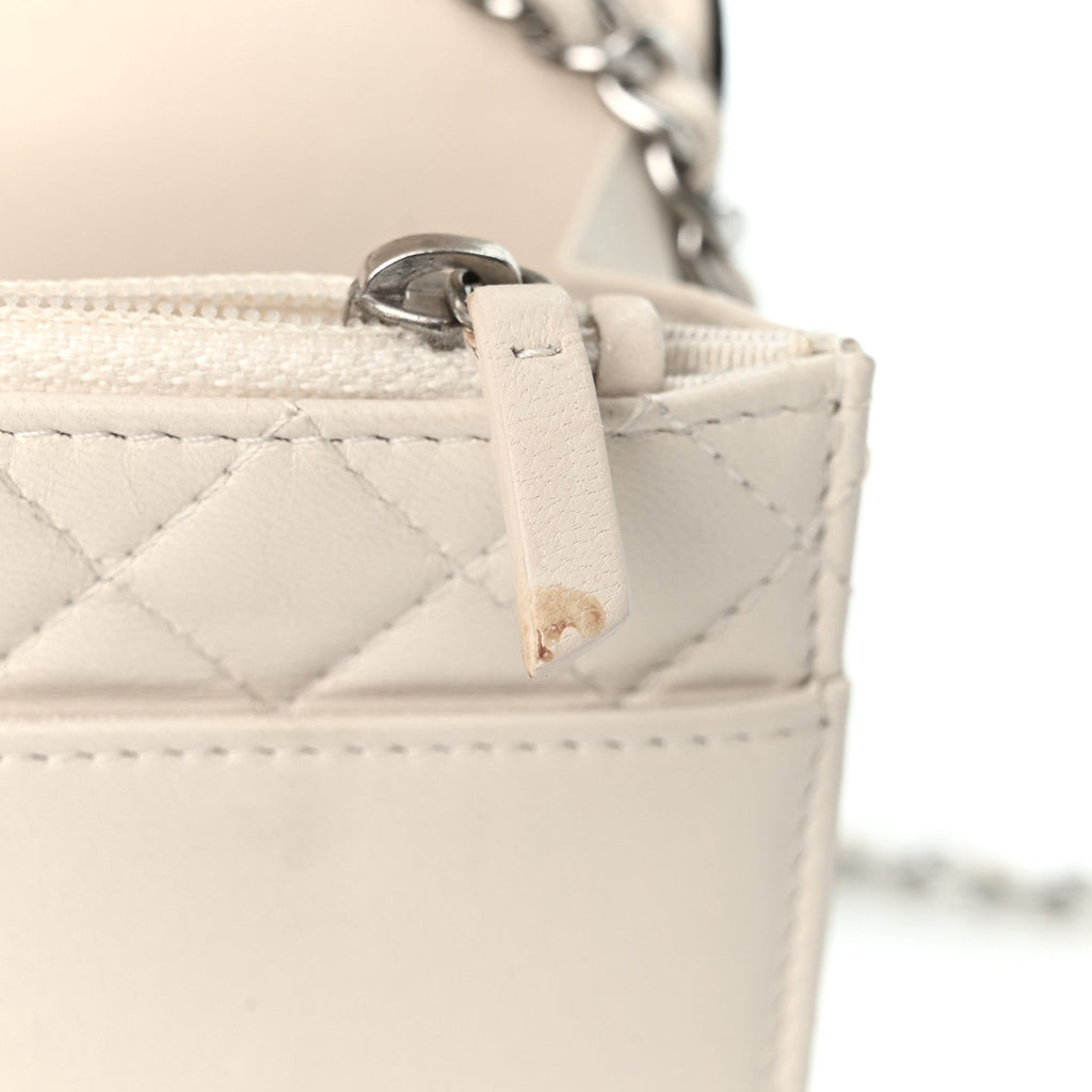 Lambskin Reissue Wallet On Chain WOC White
