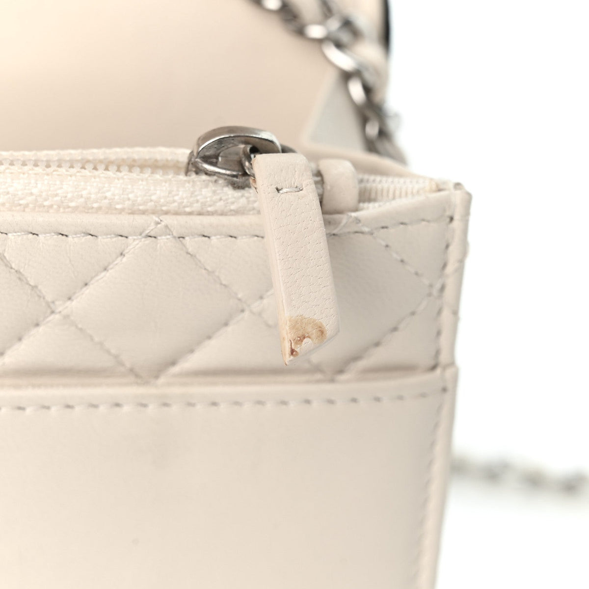 Lambskin Reissue Wallet On Chain WOC White