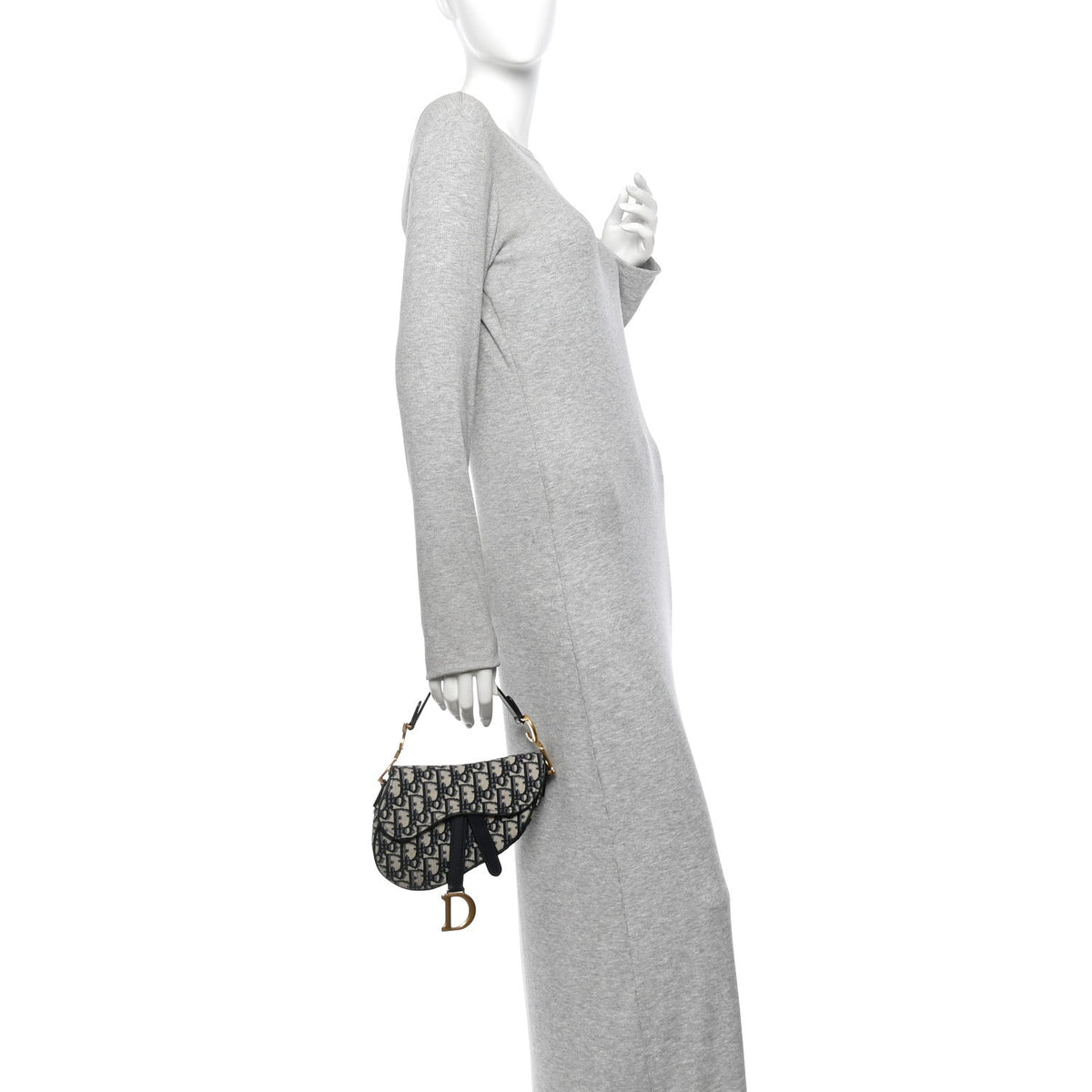 Oblique Mini Saddle Bag With Strap Blue