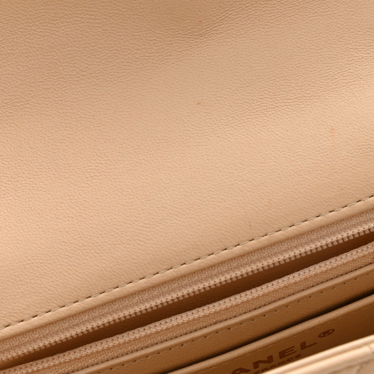 Lambskin Quilted Mini Rectangular Flap Beige