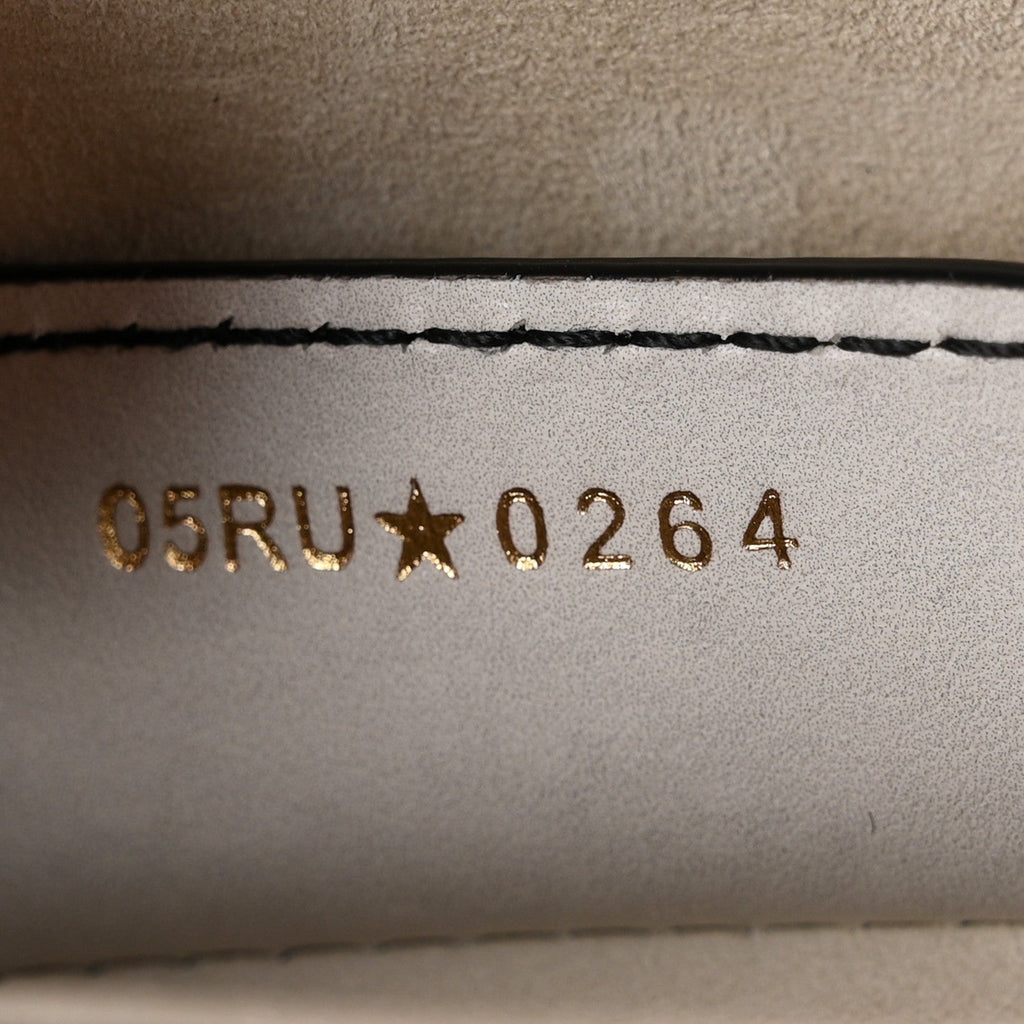 Calfskin Newspaper Printed Saddle Bag With Strap Black White