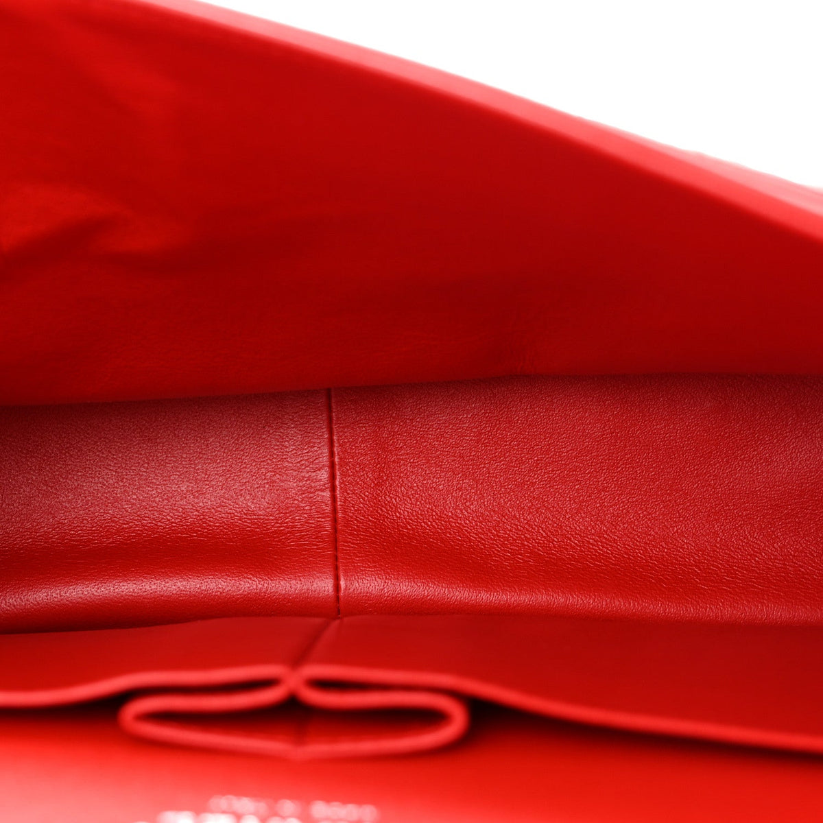 Patent Chevron Quilted Jumbo Double Flap Red