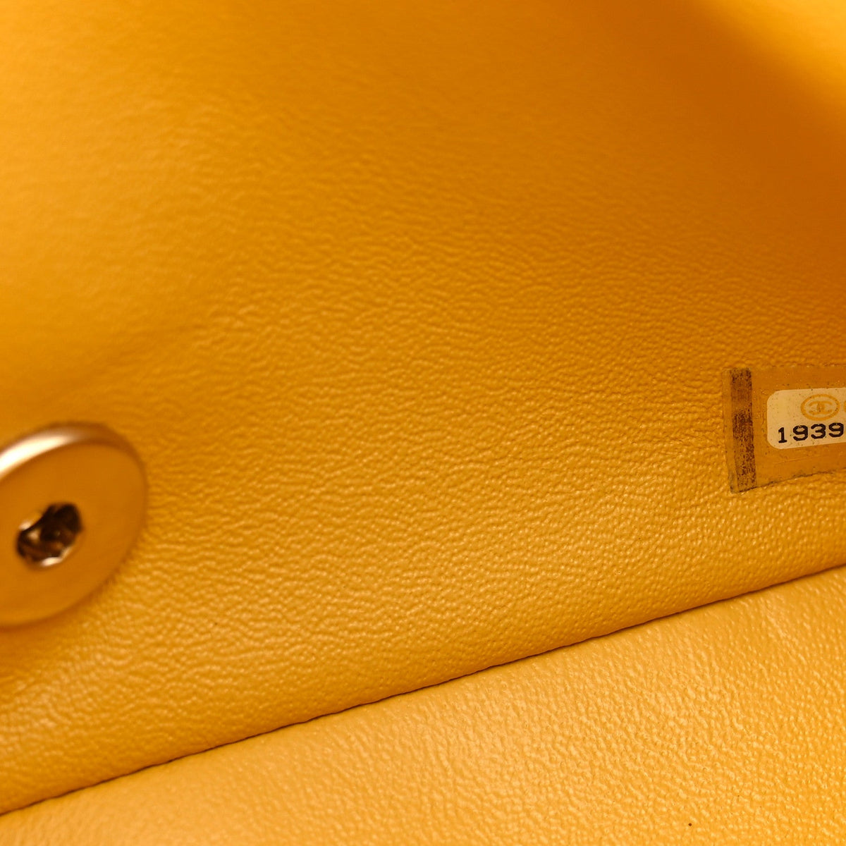 Lambskin Quilted Mini Rectangular Flap Yellow