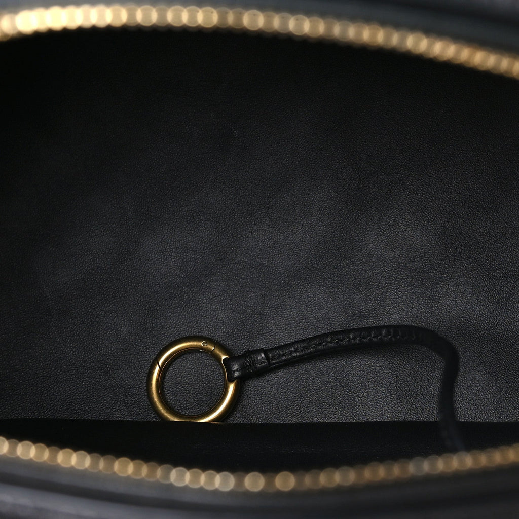 Nappa Intrecciato Gioco Top Handle Bag Black