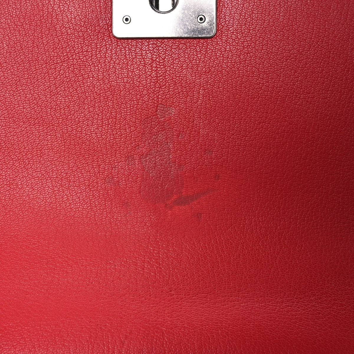 Goatskin Quilted Patent Medium Duo Boy Flap Red