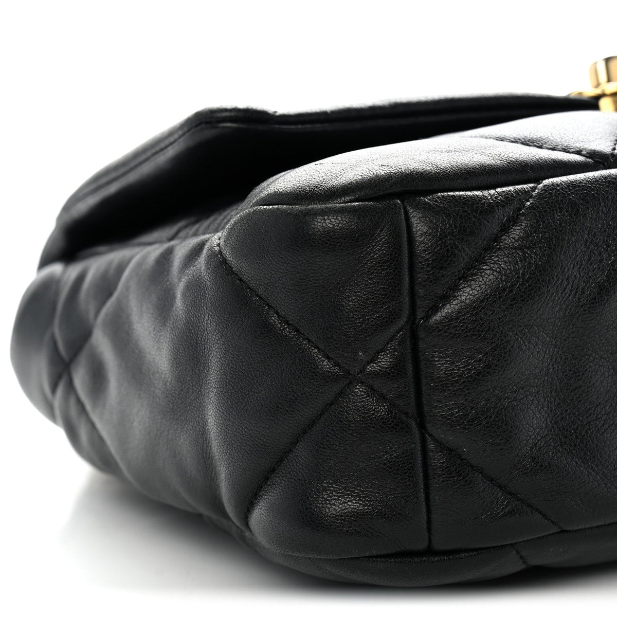 Goatskin Quilted Medium Chanel 19 Flap Black