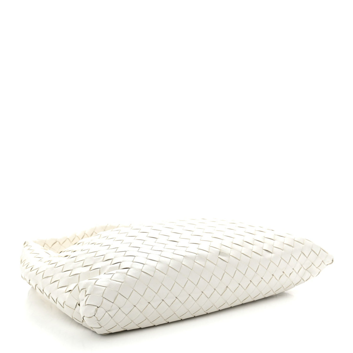 Calfskin Intrecciato Small Hop White