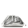 Metallic Bark Calfskin The Mini Pouch Silver