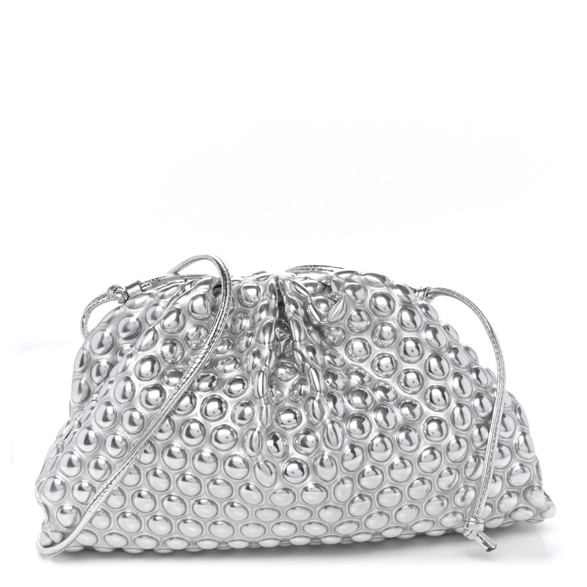 Metallic Fabric Bubble Wrap The Mini Pouch Silver