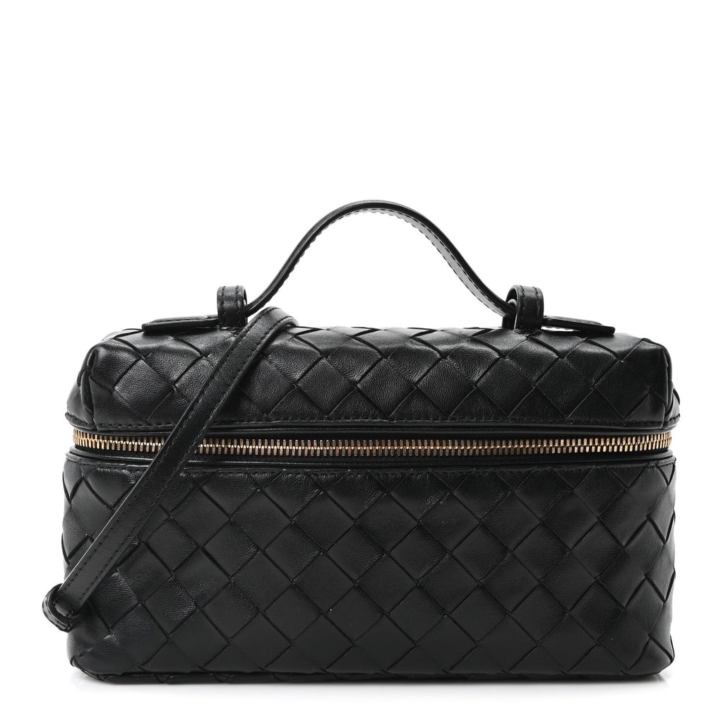 Calfskin Intrecciato Bang Bang Vanity Case Black