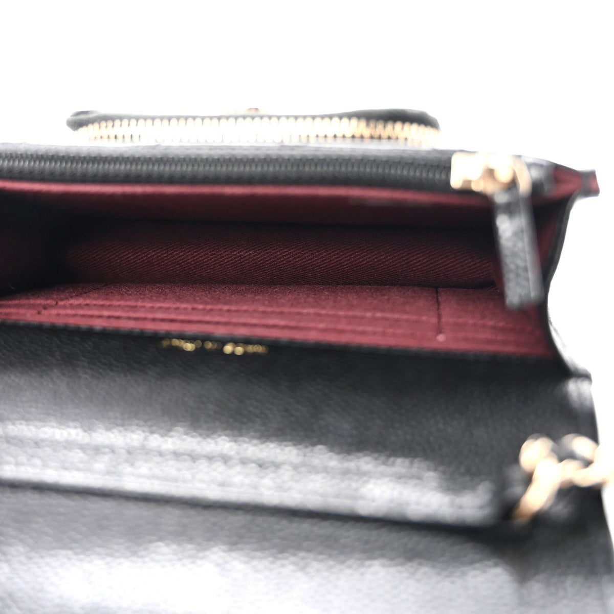 Caviar Quilted Business Affinity Clutch With Chain Black