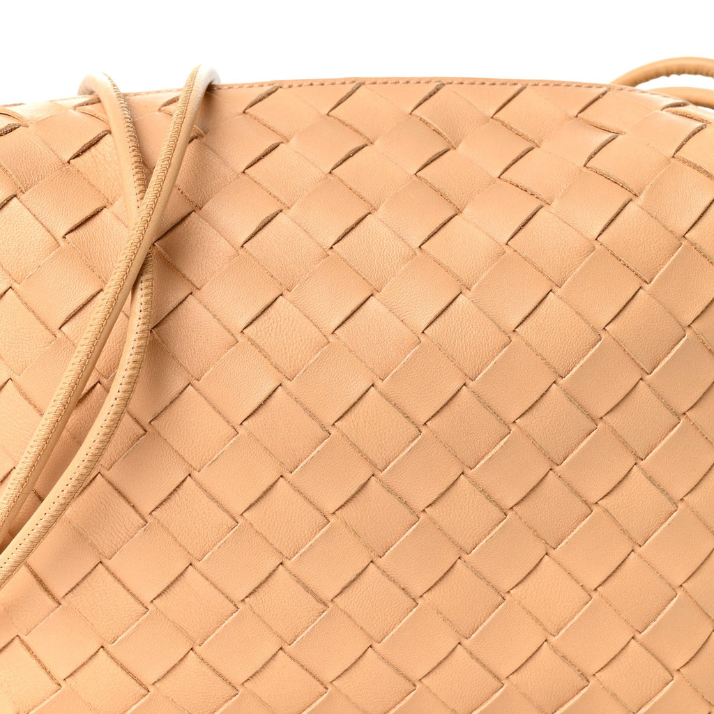 Nappa Intrecciato Small Loop Camera Bag Almond
