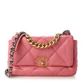 Lambskin Quilted Medium Chanel 19 Flap Pink