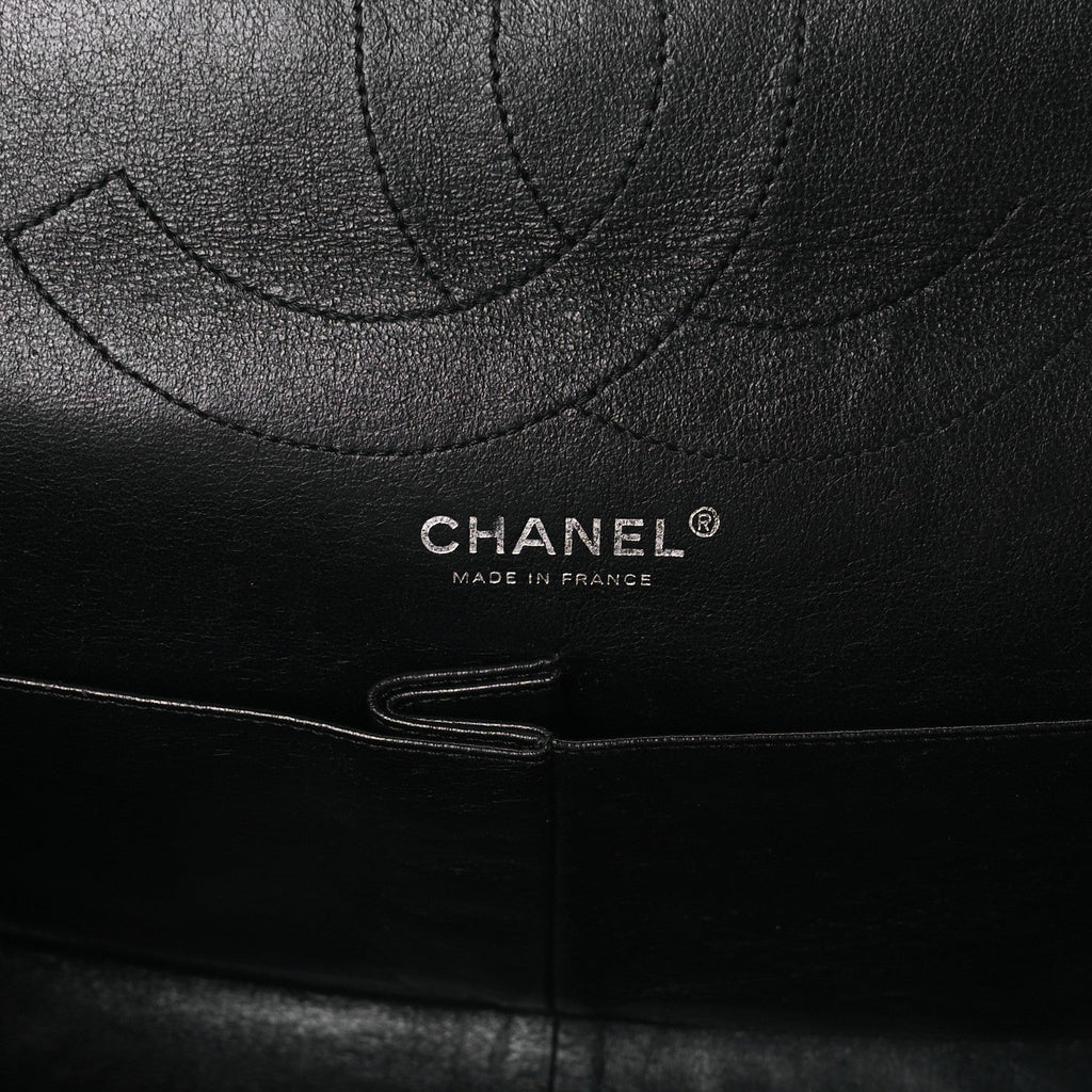 Metallic Aged Calfskin Quilted 2.55 Reissue 226 Flap So Black