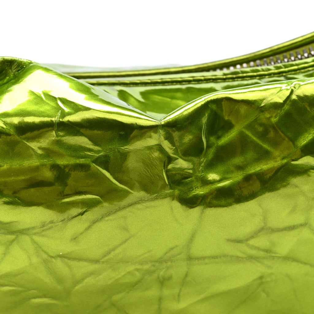 Metallic Crushed Calfskin Mini Jodie  Chlorophyll
