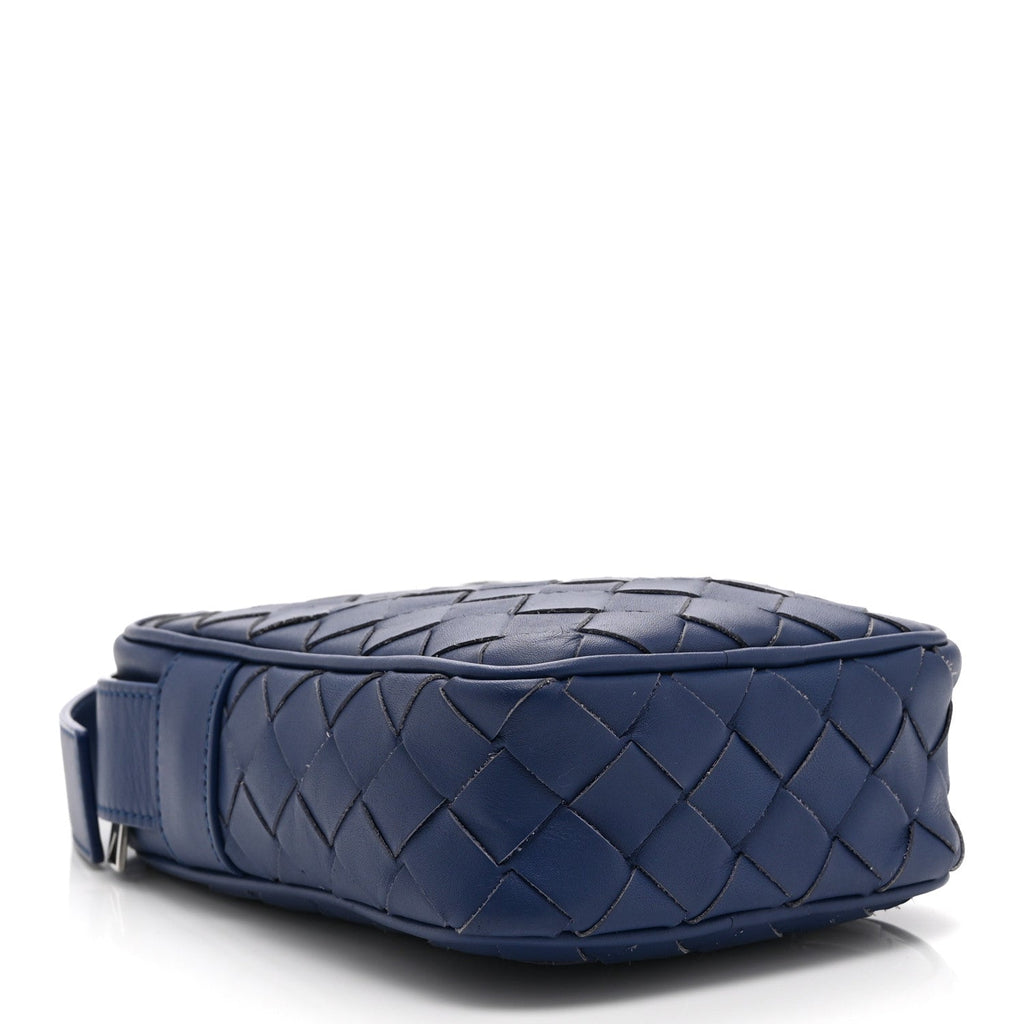 Nappa Intrecciato Phone Case Crossbody Bag Cobalt