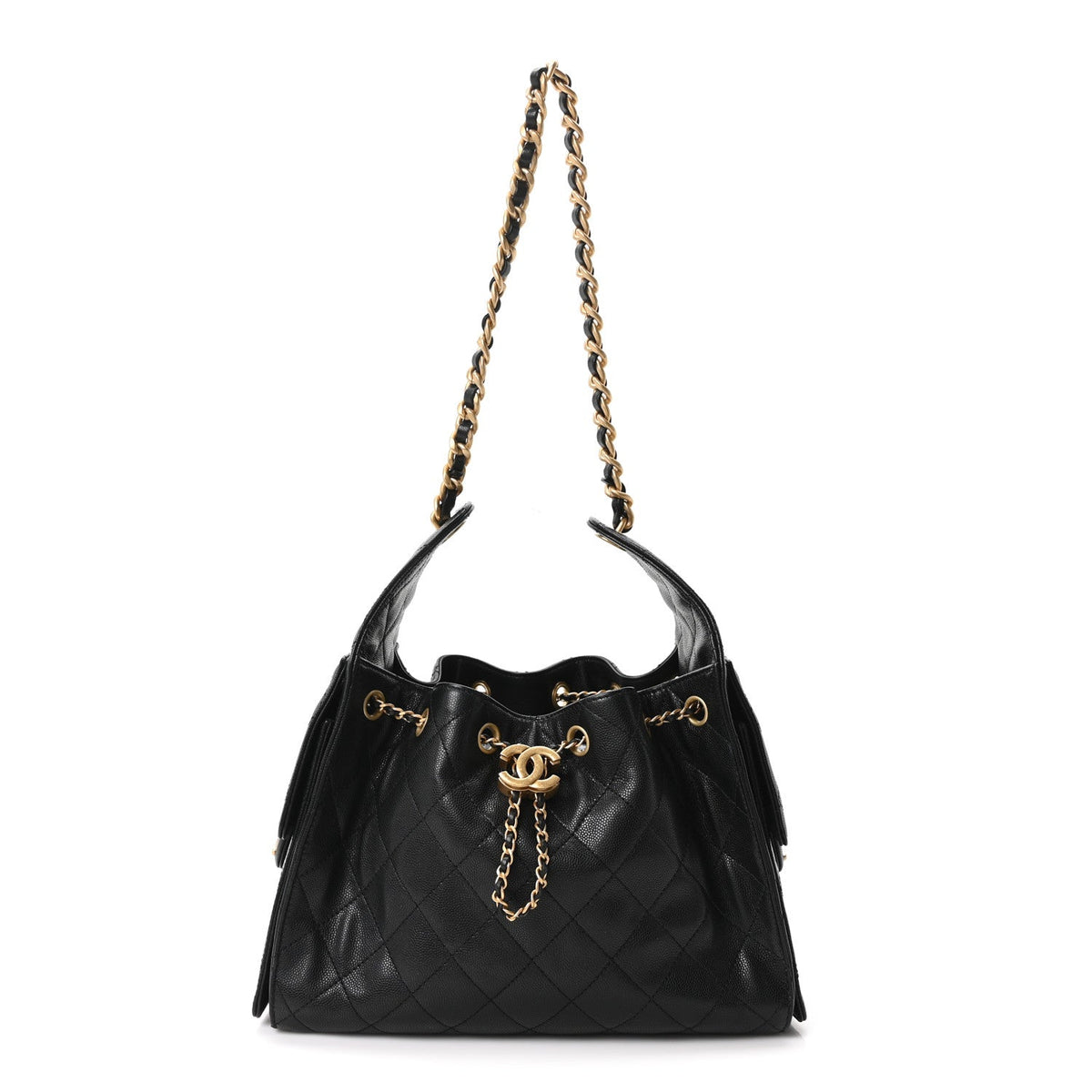 Caviar Quilted Small Chanel 25 Handbag Black