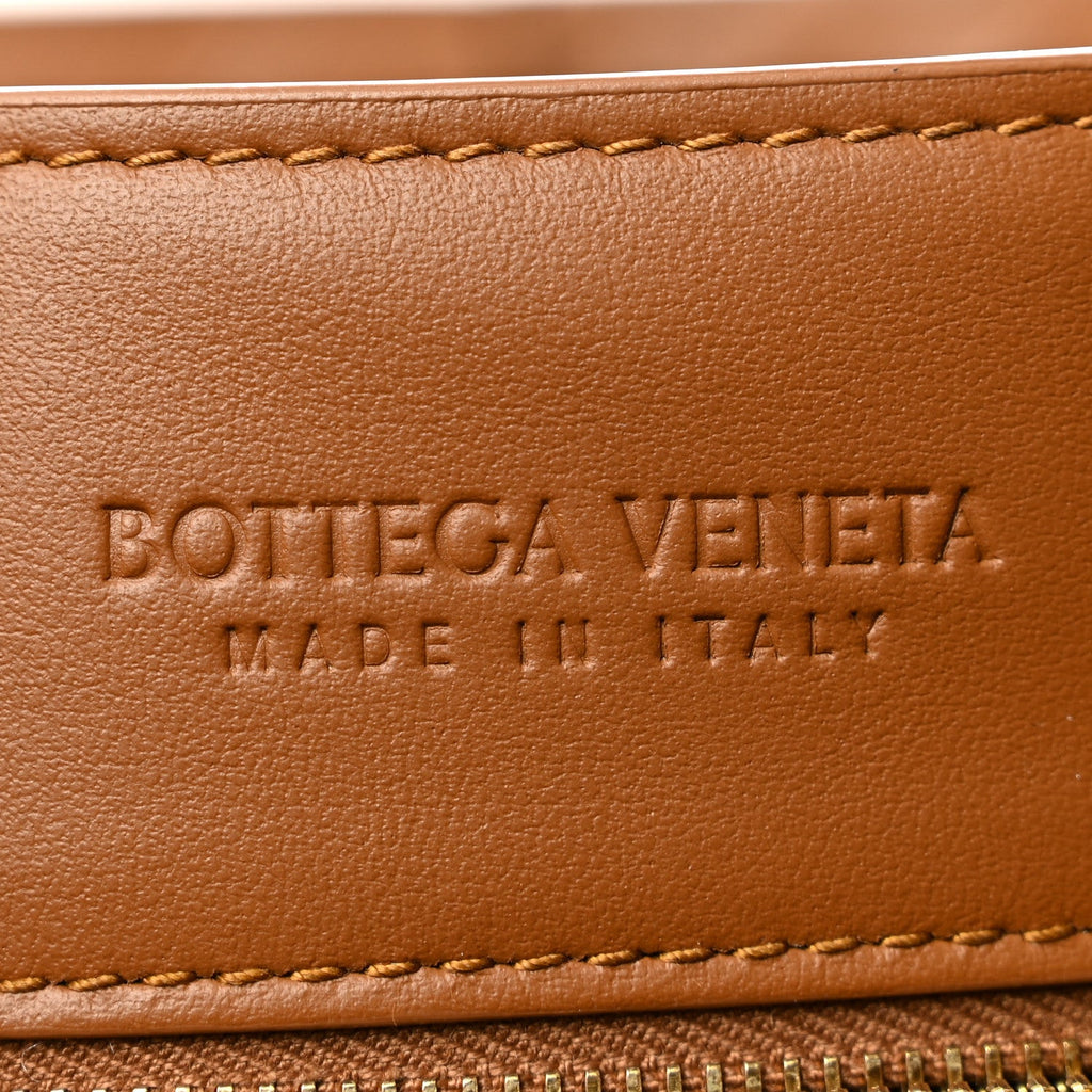Suede Intrecciato Large Andiamo Shoulder Bag Acorn