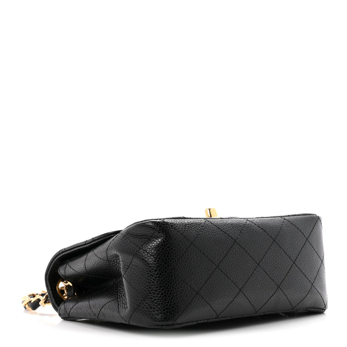 Caviar Quilted Mini Square Flap Black
