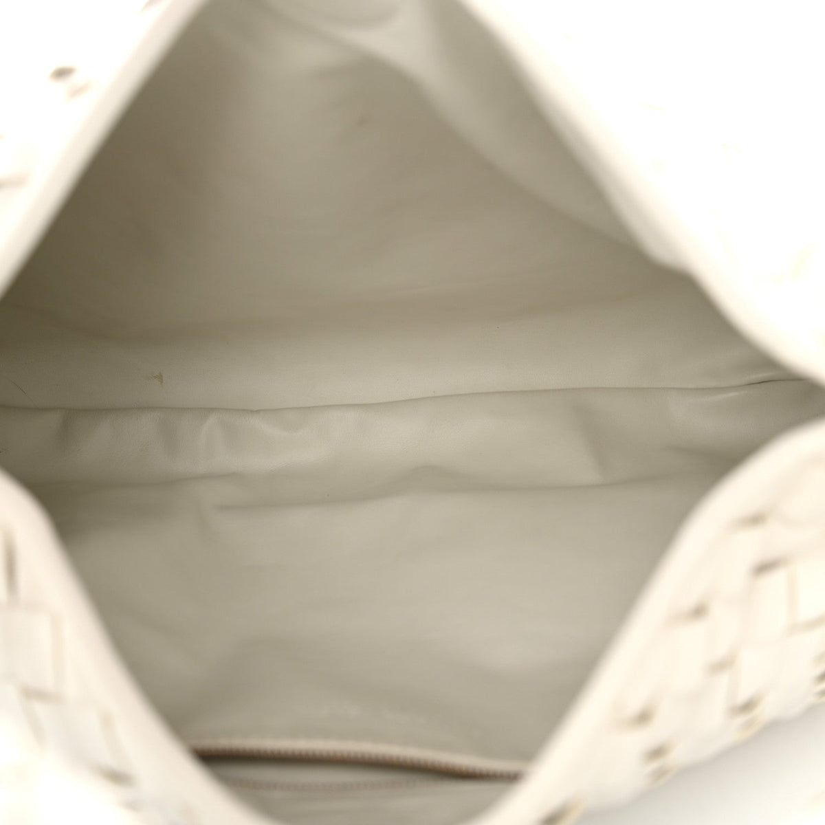 Calfskin Intrecciato Small Hop White