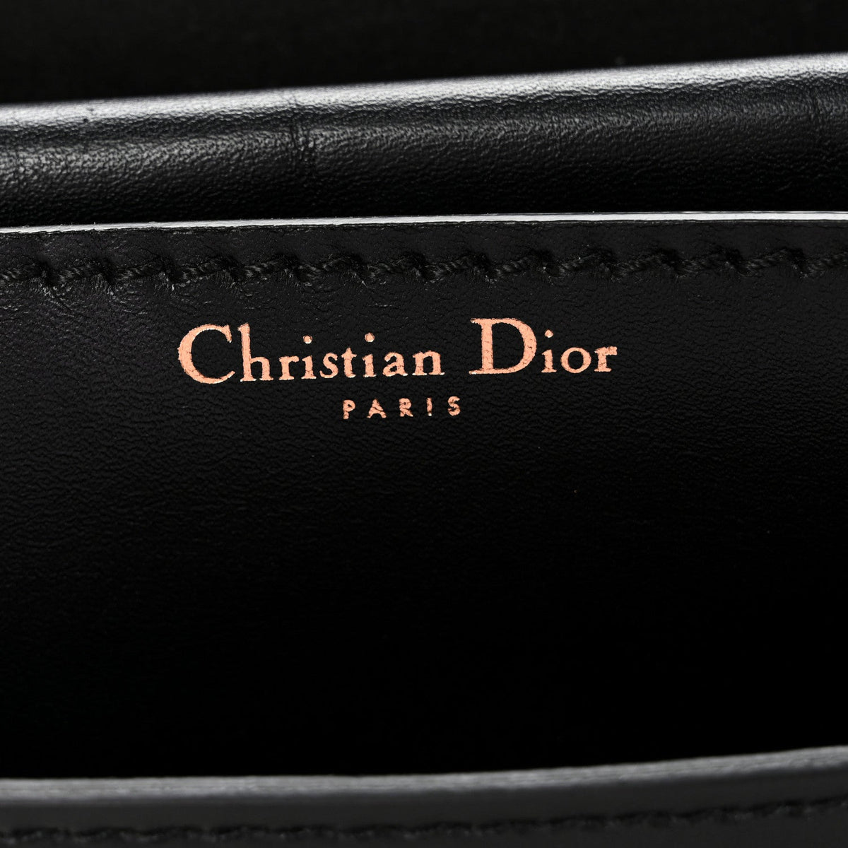 Calfskin J'Adior Chain Flap Bag Black