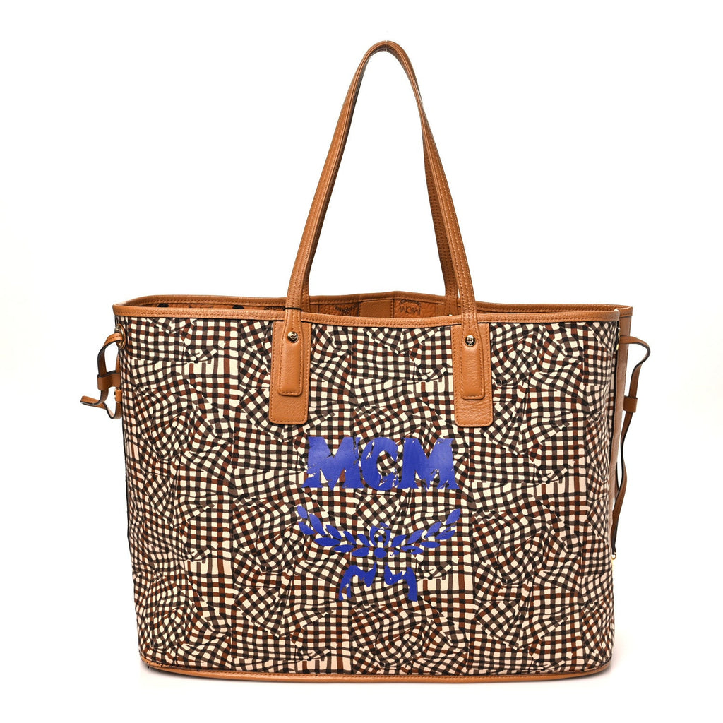 Visetos Medium Liz Reversible Shopper Tote Cognac