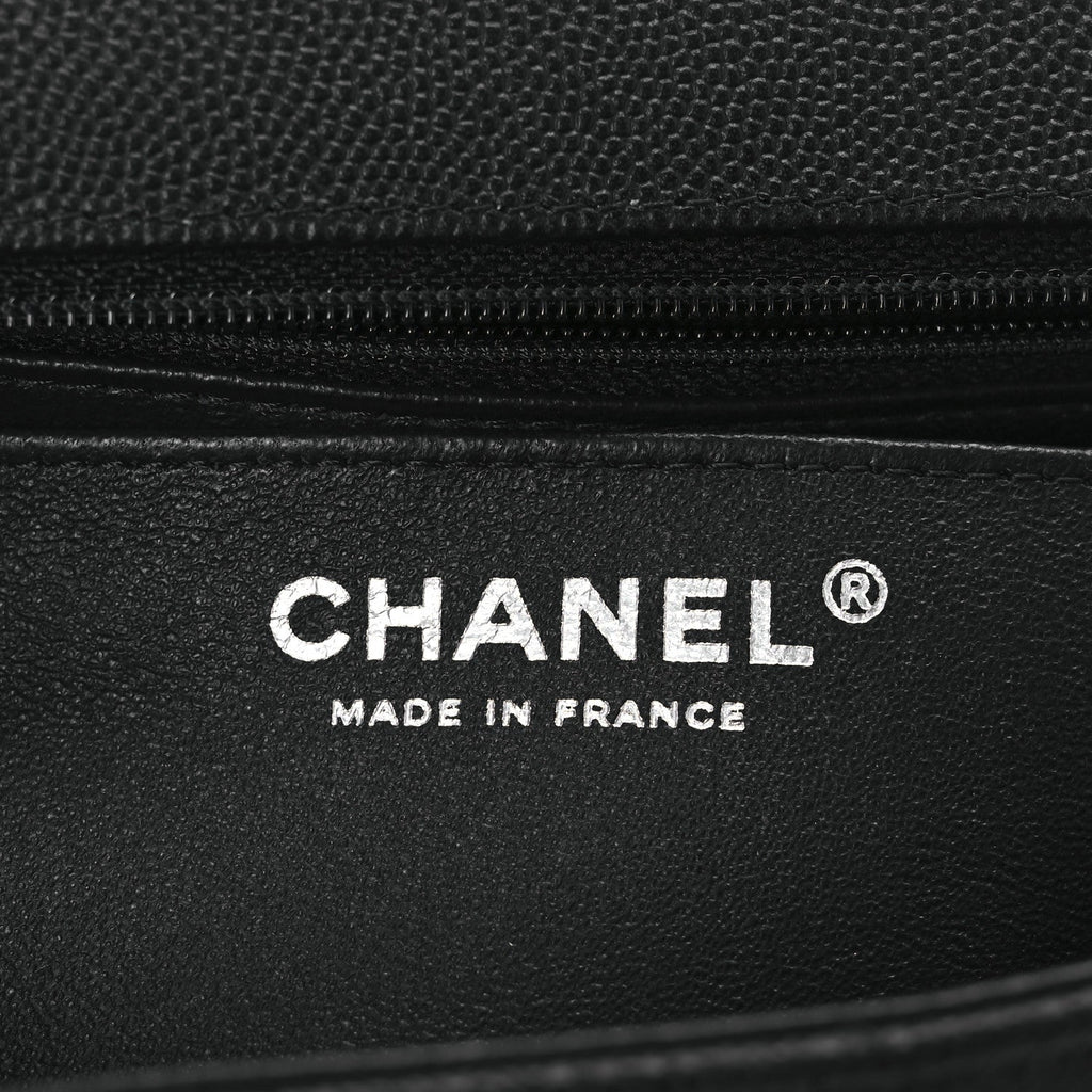 Caviar Quilted Mini Rectangular Flap Black