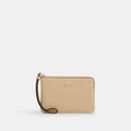 Coach Outlet Corner Zip Wristlet In Signature Leather