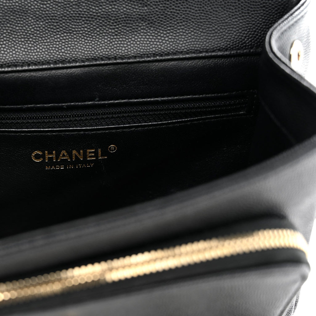 Caviar Quilted Medium Business Affinity Flap Black