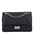 Aged Calfskin Quilted 2.55 Reissue Mini Flap Black